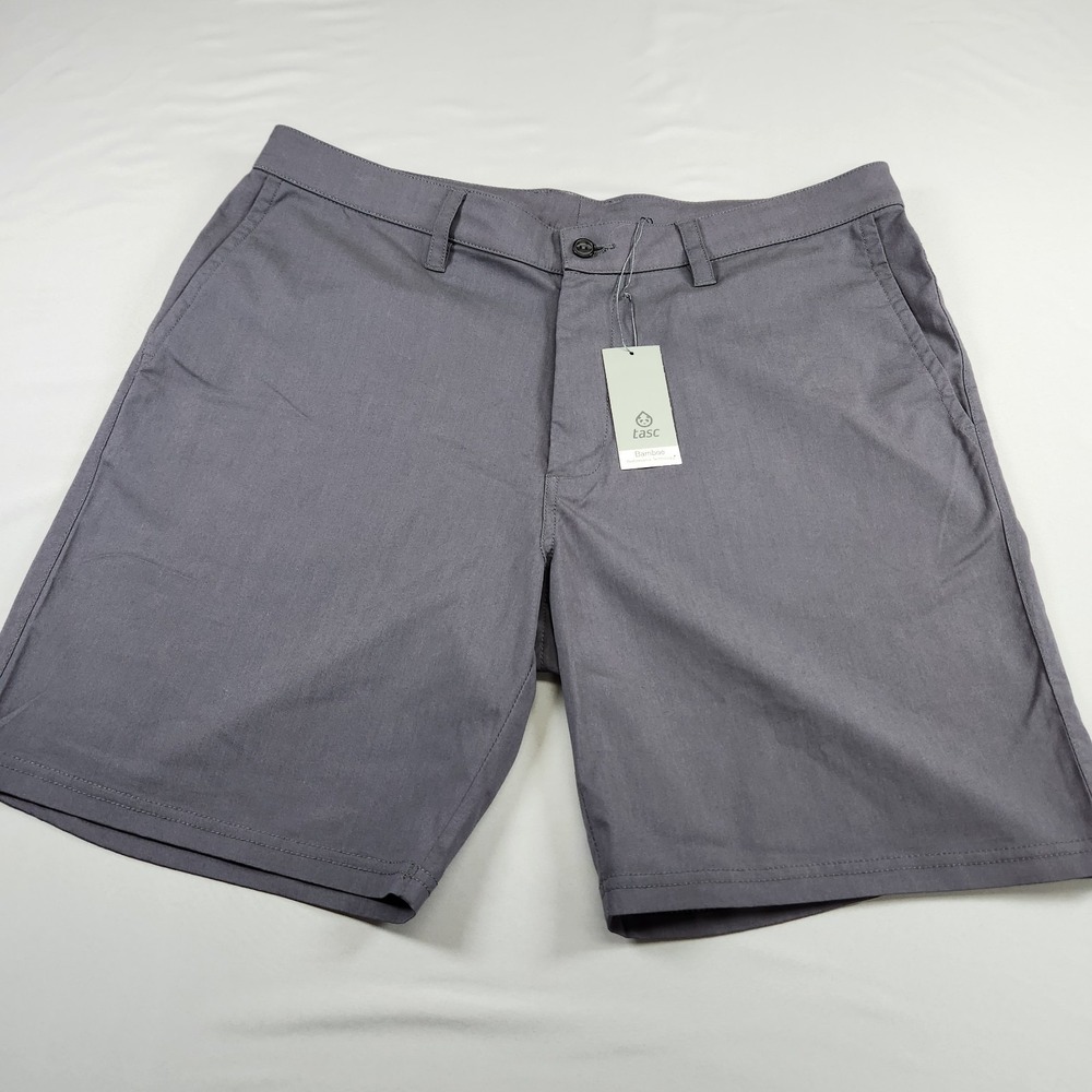 Tasc Men Adapt Shorts TM537 Gray Size 36 NEW Bamboo Performance